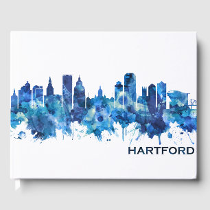 Livre D'or Hartford Connecticut Skyline Blue