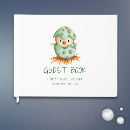 Livre D'or Hatching Bientôt Green Bird Baby shower