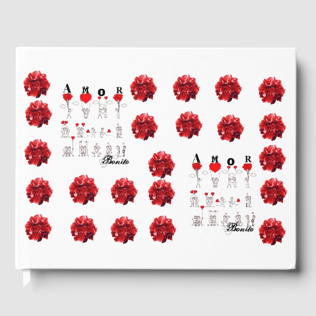 Livre D'or hearts and flowers (Recto)