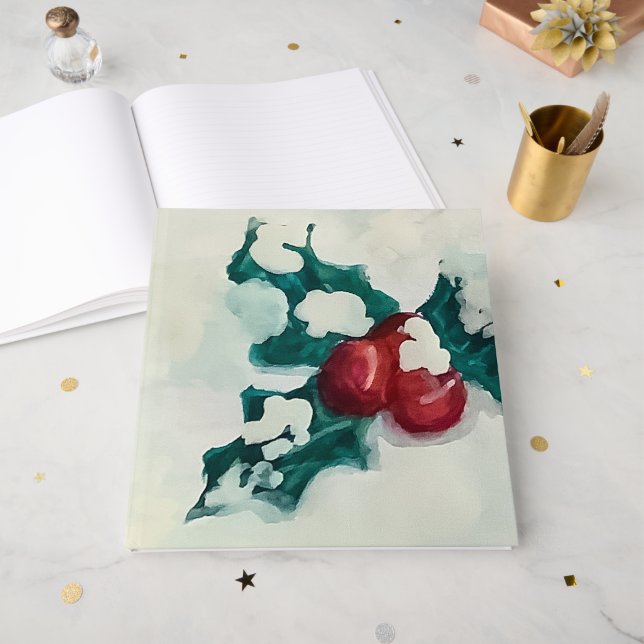 Livre D'or Holly dans la neige (Recto ouvert)