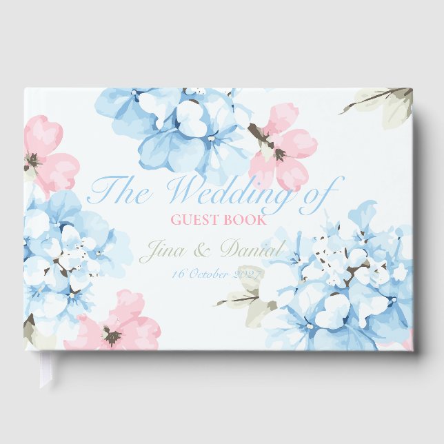 Livre D'or Hydrangeas Fleur Pastel (Recto)