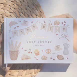 Livre D'or Illustration aquarelle Café Bébé Shower de bébé