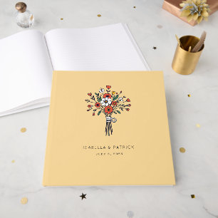 Livre D'or Illustration de bouquet floral jaune enjoué