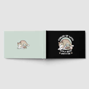 Livre D'or Illustration de chat Lover - Curled Up & Cosy