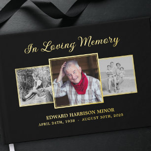 Livre D'or In Love Memory 3 Photo Funeral Memorial Service