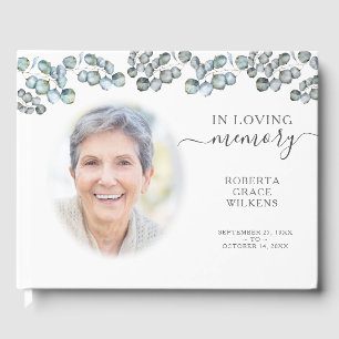 Livre D'or In Love Memory Eucalyptus Script Photo Boo de l'in