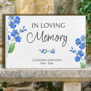 Livre D'or In Loving Memory Forget me Not Floral Condolences