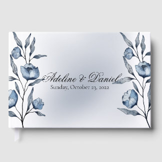 Livre D'or Indigo Romance Wedding Guest Book