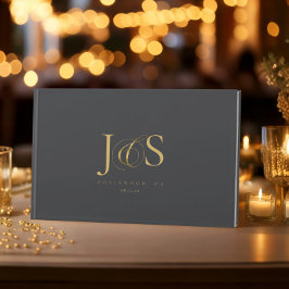 Livre D'or Initiales de Mariage d'élégance simple ID1022 de c