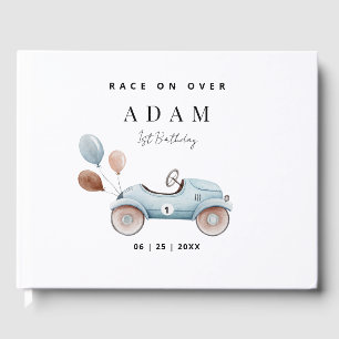 Livre D'or Invitation d'anniversaire de voiture de course, An