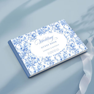 Livre d'or invité Toile de Roses Bleu Français Cla