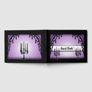 Livre D'or Iron Gates Purple Gothic Guest Book