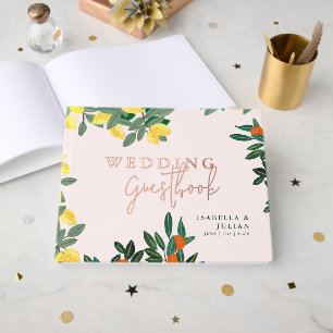 Livre D'or Italie Méditerranée Grèce Citron Rose Mariage