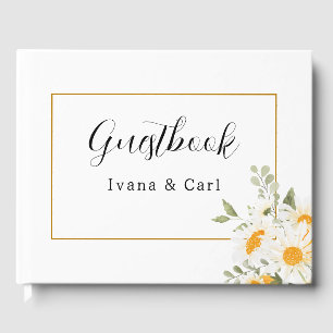 Livre D'or IVANA Elegant Mariage Fleur Jaune & Blanc