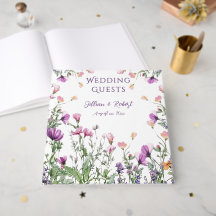 Jardin de Fleurs Sauvages Élégant Mariage Violet