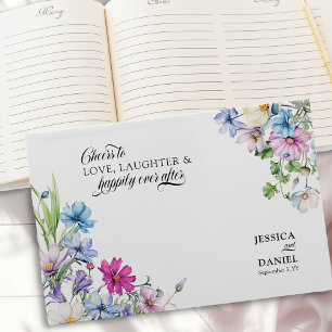 Livre D'or Jardin fleur sauvage Heureux Jamais Après Mariage