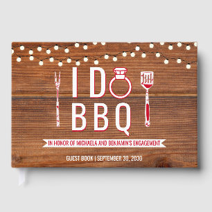 Livre D'or Je fais un BBQ Fête de Fiançailles Rustique Couple