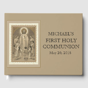 Livre D'or Jésus Premier Saint Anges de communion Traditionne