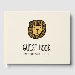 Livre D'or Joli Baby shower de lions de jungle