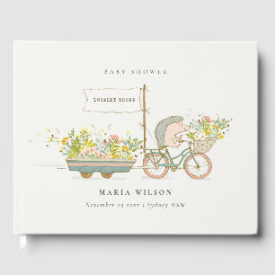 Livre D'or Joli Baby shower Vélo Hérisson Cultivé Localement