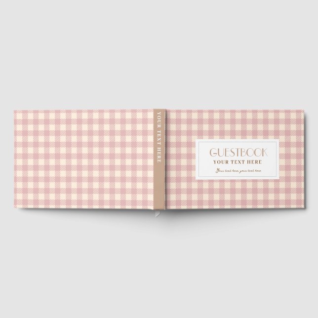 Livre D'or Joli petit gingham carreauté lavande violet pâle (Complet)