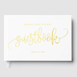 Livre D'or Jolie calligraphie Editable Color Foil Guides