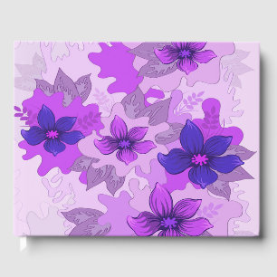 Livre D'or Jolies fleurs violettes