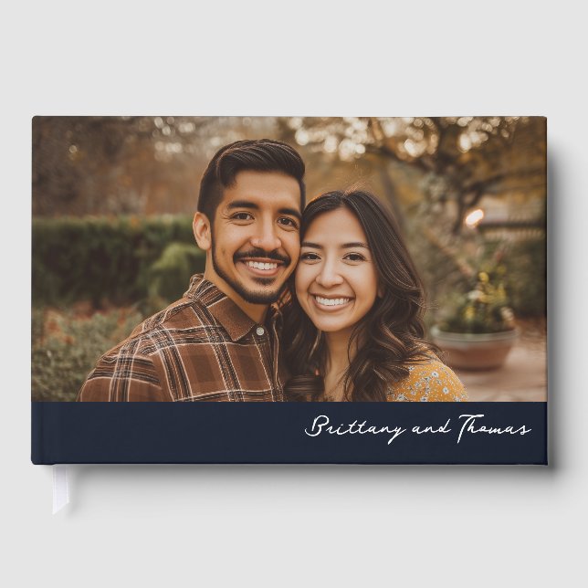 Livre D'or Joyful Navy Contemporary Photo (Recto)