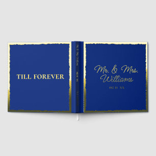 Livre D'or Jusqu'À Présent, M. Mme. Luxe Gold Edge Royal Bl