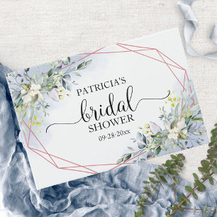 Livre D'or Lancement de mariage géométrique Eucalyptus verdur