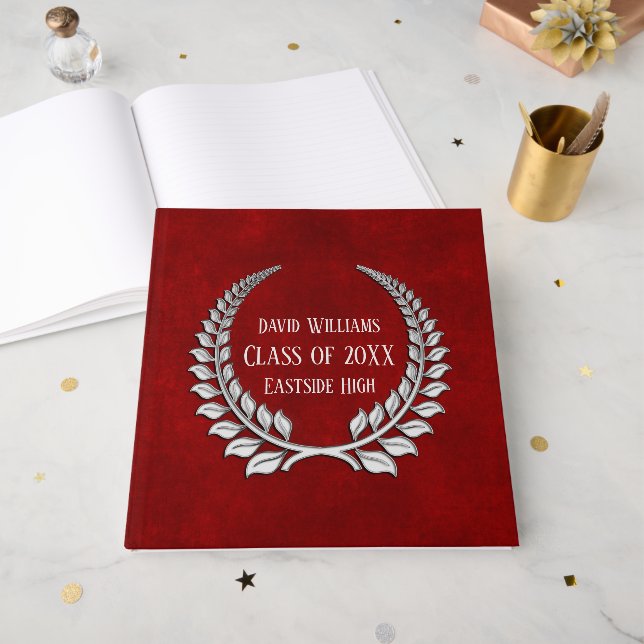 Livre D'or Lauréat en Argent sur Rouge (Recto ouvert)