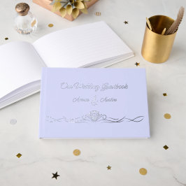 Livre D'or Lavande et Mariage à huile d'argent