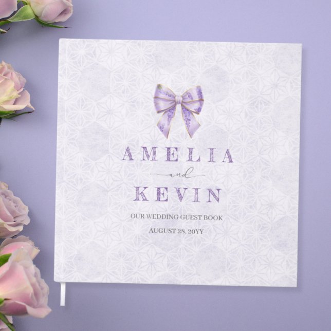 Livre D'or Lavender Wisteria Ribbon – Japanese-Inspired (Créateur téléchargé)