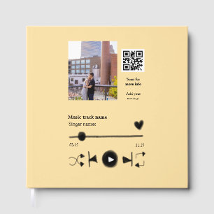 Livre D'or Lecteur de musique couple personnalisé code q r te