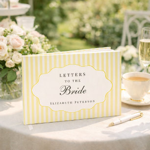Livre D'or Lettres élégantes et BCBG jaune beurre pour la mar