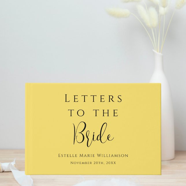 Livre D'or Lettres Jaunes Beurre Elégant Personnalisées à la  (Créateur téléchargé)