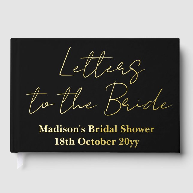 Livre D'or Lettres personnalisées à la mariée Enterrement de  (Recto)
