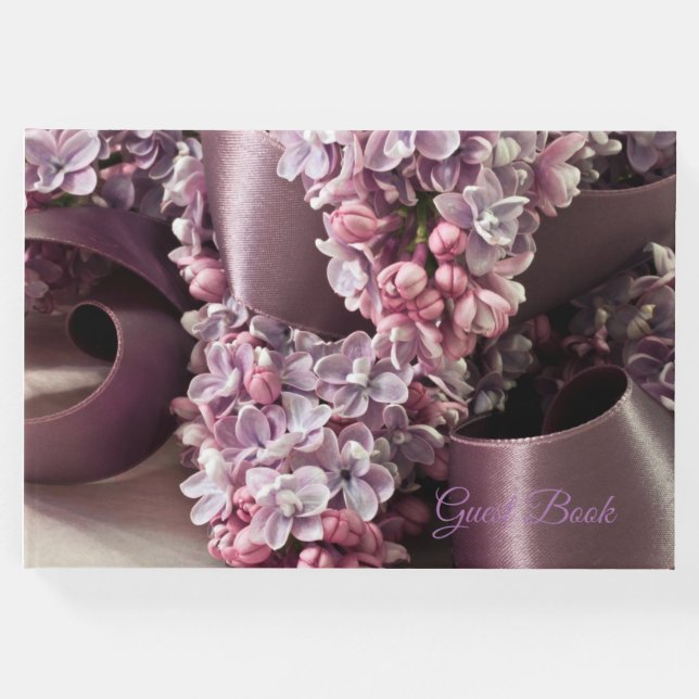 Livre D'or Lilac Et Ruban (Devant)