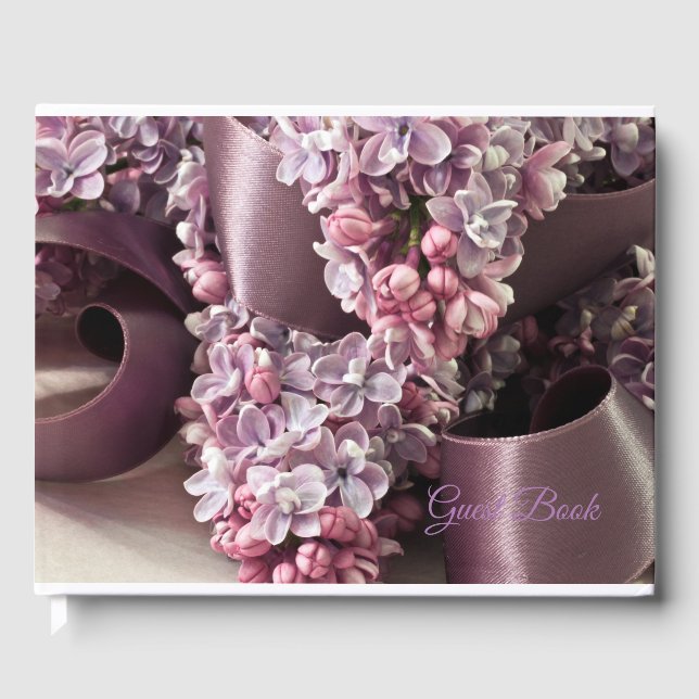 Livre D'or Lilac Et Ruban (Recto)