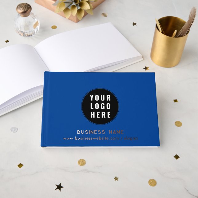 Livre D'or Logo d'entreprise simple et site web moderne (Recto ouvert)