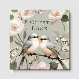 Livre D'or LoveBird Floral Engagement Party Guest Book