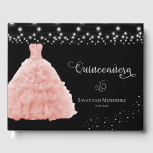 Livre D'or Lumières rose pâle Quinceanera