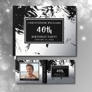 Livre D'or Luxe Foil Guestbook Message photo d'anniversaire
