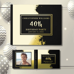 Livre D'or Luxe Foil Guestbook Message photo d'anniversaire