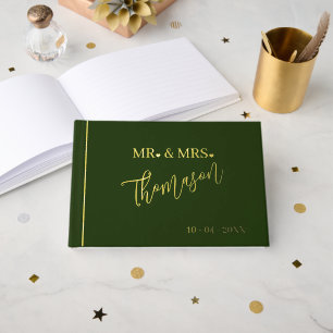 Livre D'or M. et Mme Jour de Mariage Date Or