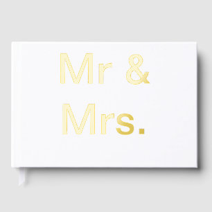 Livre D'or M. et Mme nom du couple monogramme texte simple mi