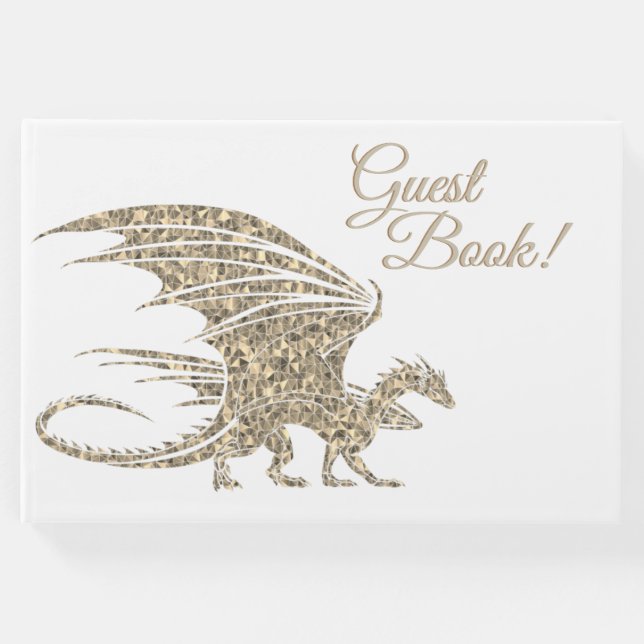 Livre D'or Magnifique Dragon De Mosaïque D'Or (Devant)
