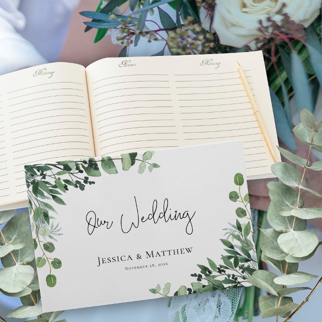 Livre D'or Magnifique Mariage Rustique Eucalyptus (Beautiful Rustic Eucalyptus Wedding Guest Book)