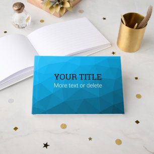 Livre D'or Maillage géométrique cyclique bleu Triangle Texte