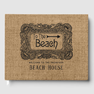 Livre D'or Maison de plage en toile de jute